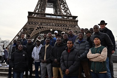 Les stagiaires internationaux de l’armée de Terre à Paris.