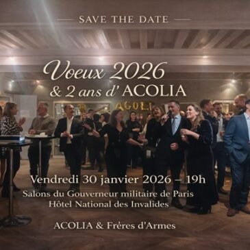 ACOLIA – Save the date : vendredi 30 janvier 2026